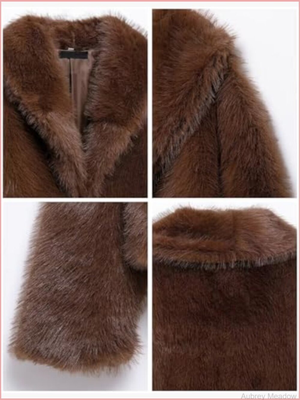 Fluffy Faux Fur Cropped Coat Long Sleeve Open Front Winter Jacket - Picture 7 of 7